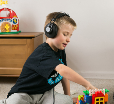 boy listening to music